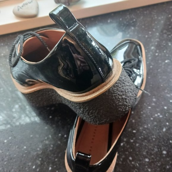 ZARA Platform Lace- Up Derby Shoes - Picture 5 of 8